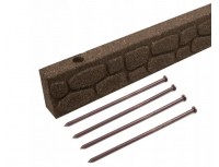 Бордюр Rockwall 120см + 4 крепления, коричневый