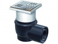 Трап ACO EasyFlow  с нержавеющей решеткой и кромкой, горизонтальным выпуском DN70/DN100 