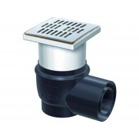 Трап ACO EasyFlow  с нержавеющей решеткой и кромкой, горизонтальным выпуском DN70/DN100 