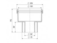 Переходник канализационный 110 на 50 (110 на 75) ТП-82.50/75