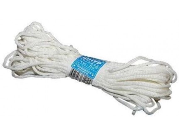 Шнур хозяйственный полиэфирный, диаметр 3мм, длина 25м