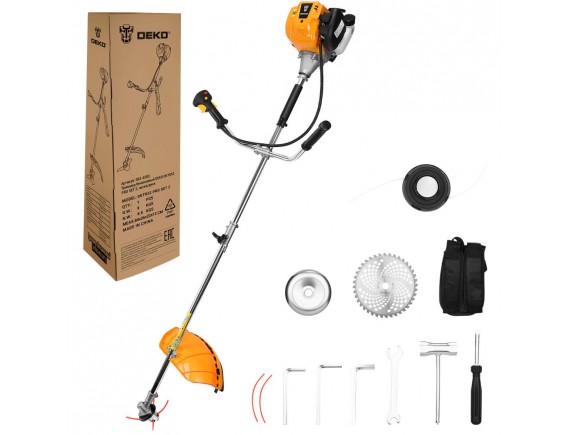 Триммер бензиновый DEKO DKTR52 PRO SET 2, леска/диск