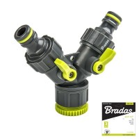 Тройник с двумя кранами и внутренней резьбой 3/4" - 1/2" Lime Line