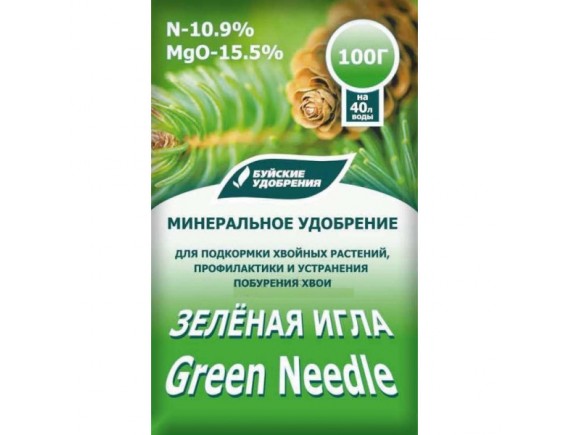 Удобрение Зеленая Игла для хвойных против пожелтения хвои, 100г