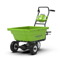 Садовая тележка самоходная Greenworks 40V G40GCK4 (1хАКБ 4 Ач и ЗУ) 106л