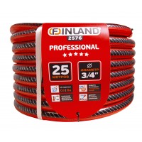 2576 FINLAND Шланг поливочный ПВХ 3/4" С НАСЕЧКАМИ, 25 м, 3-слойный, красно-черный