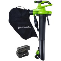 Воздуходув-пылесос садовый аккумуляторный Greenworks 40V GD40BVIIK5 (1хАКБ 5Ач и ЗУ)