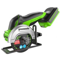 Углошлифовальная машина аккумуляторная Greenworks GD24UCS 24V, бесщеточная, 76мм, без АКБ и ЗУ
