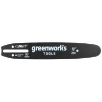 Шина для аккумуляторной цепной пилы Greenworks 25см