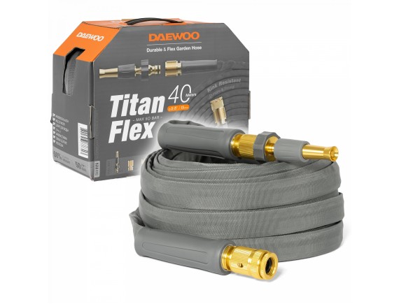 Шланг DAEWOO TitanFlex, 40м, 5/8" (15мм) с комплектом для полива