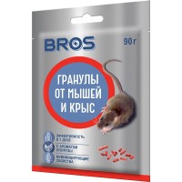 Средство против крыс и мышей BROS, гранулы, пакет 90г