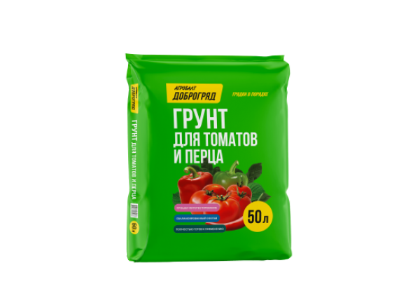 Грунт для томатов и перцев Доброгряд, 50л