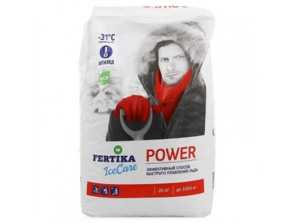 Безопасный противогололёдный реагент ICECARE POWER, мешок 20кг