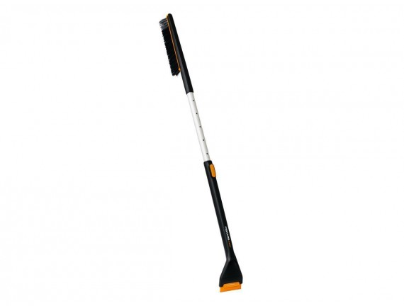 Щетка автомобильная для снега телескопическая 85-113см со скребком X-series (щетка-сметка снеговая, съемный скребок) FISKARS, 1078493