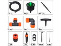 Капельный полив от водопровода ЖУК с таймером на 90 растений