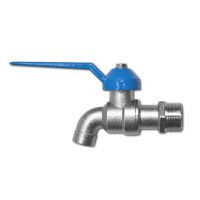 Кран с подключением НР 1/2", РЗ, цинк никелированный, GKK0612Z