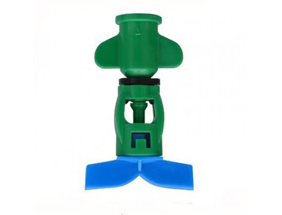 Микроспринклер (микроджет) подвесной 1,5-3 бар, 90-127л/ч, радиус 3-4м, синяя форсунка, арт. MS1013