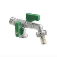 Кран шаровый поливочный двойной 1/2"×3/4"×15мм ANTICALC ARCO, Испания
