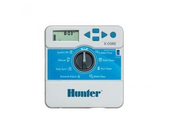 Контроллер управления поливом HUNTER X-CORE XC-401i-E (4 зоны) для внутреннего монтажа