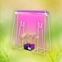 Подставка металлическая разборная с регулировкой высоты 30см, 50см и 80см для фитосветильника, цвет белый