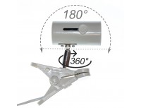 Патрон-прищепка E27 с выключателем для фитолампы белый