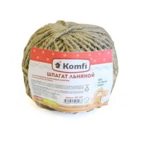 Шпагат льняной плотность 1250 текс, длина 100м для подвязки растений