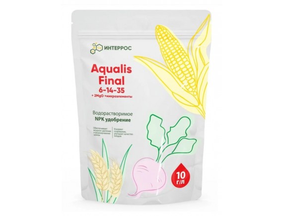 Удобрение водорастворимое минеральное Финал Aqualis® 6-14-35+2MgO+МЭ, 0,5кг (Аналог Kristalon Красный)