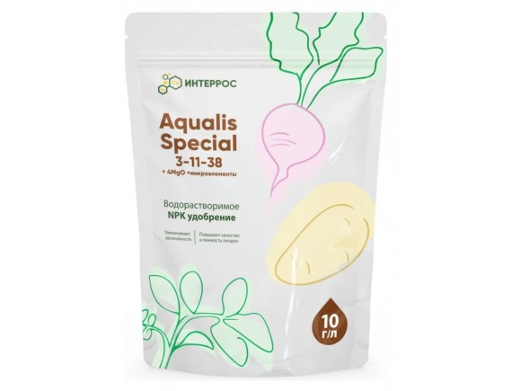 Удобрение водорастворимое минеральное специальное Aqualis® 3-11-38+4MgO+МЭ, 0,5кг (аналог Кристалон коричневый)