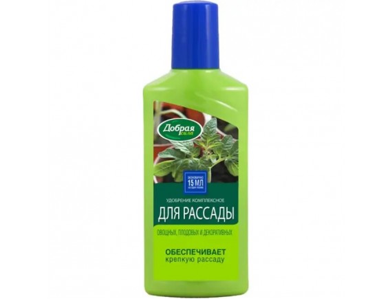 Удобрение комплексное органо-минеральное жидкое Добрая сила для Рассады, 250мл