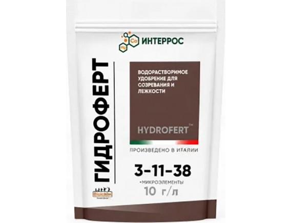 Минеральное высококонцентрированное водорастворимое комплексное удобрение для финальных этапов вегетации с высоким содержанием калия HYDROFERT (Гидроферт) 3-11-38 (аналог Кристалон коричневый), 0,5кг