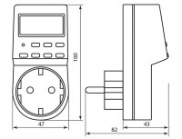 Розетка с таймером Feron TM24 недельная электронная мощность 3500W/16A