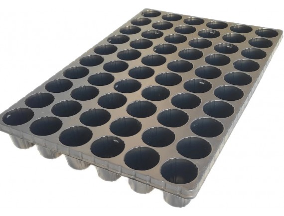 Кассета для рассады из полипропилена прямоугольная, размер 525х315х36мм, 60 ячеек по 53мл