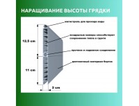 Модульная грядка ГаспаДыня 3,0*0,8м (с перемычкой посередине), высота 34,5см, без полива