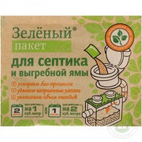 Доктор Робик Зеленый пакет для выгребных ям и септиков, 40г 