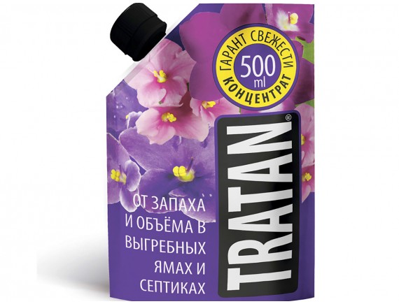 Средство жидкое, концентрат TRATAN для септиков и выгребных ям от запаха и объема, дойпак 0,5л