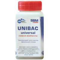 Биоактиватор UNIBAC-Universal для увеличения скорости переработки твердых фракций в жидкое состояние в станциях и септиках, 0,5л