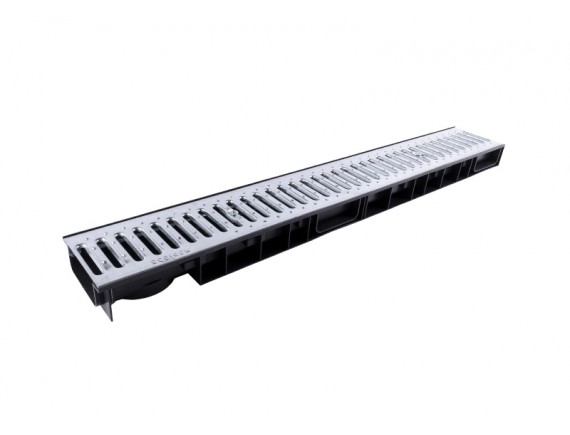 Лоток Ecoteck ParkLine DN100 h59 с решеткой оцинкованной, кл. А15