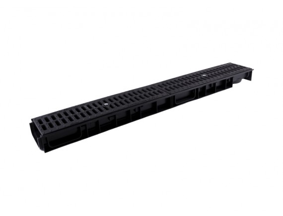 Лоток Ecoteck ParkLine DN100 h59 с решеткой чугунной, кл.С250