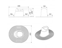 Высокий проходной элемент для плоской и пологой кровли TП-187 Татполимер