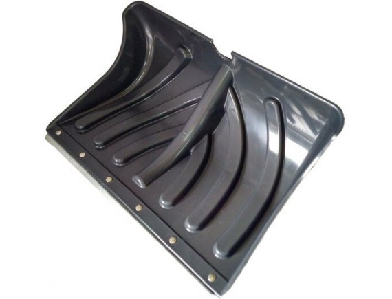 Лопата снеговая пластмассовая ДОМБАЙ с оцинкованной планкой на заклепках, без черенка