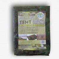 Тент полиэтиленовый ламинированный с люверсами, 100гр/м2, 3х5м, цвет камуфляж